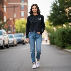 Disney Mickey Mouse Unisex L Black Long Sleeve Graphic TShirt Collection NEFF